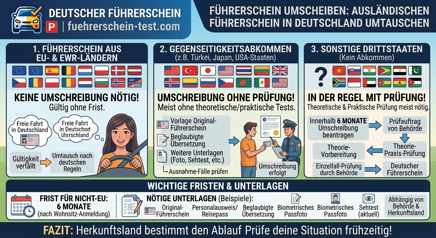 Führerschein umschreiben: Ausländischen Führerschein in Deutschland umtauschen
