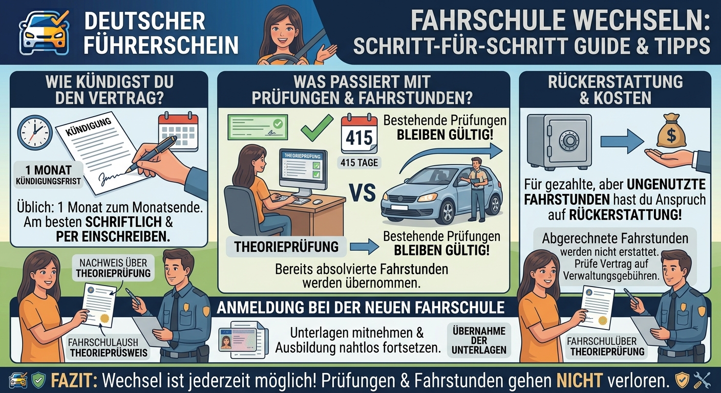 Fahrschule wechseln: Geht das, und worauf musst du achten?