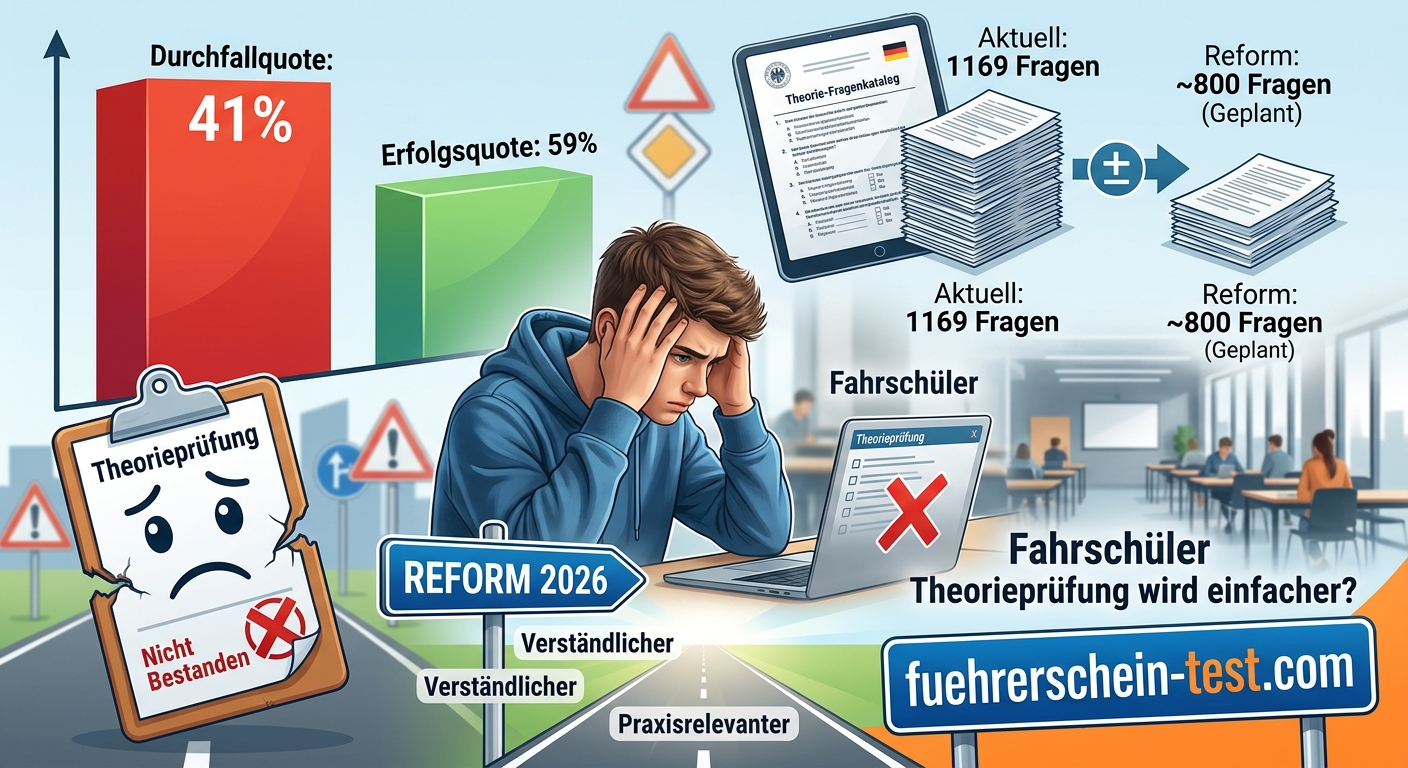 41 Prozent fallen durch: Theorieprüfung wird einfacher